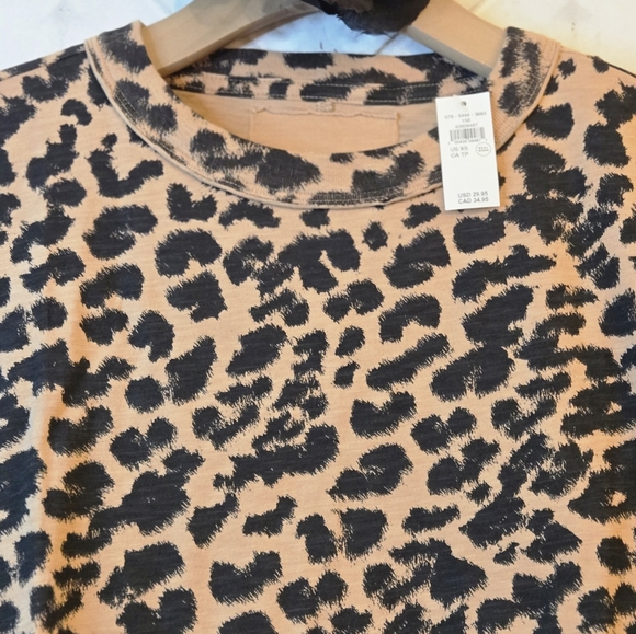 Aerie Tan and Black Leopard Print Top Oversized Size XS NWT - Picture 8 of 14
